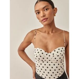 Reformation Polka Dot Liza Top